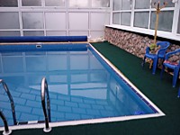 Установка прямоугольного бассейна размером 7м х 5м, глубиной 1,5 м. с детским местом в павильоне